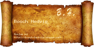 Bosch Hedvig névjegykártya